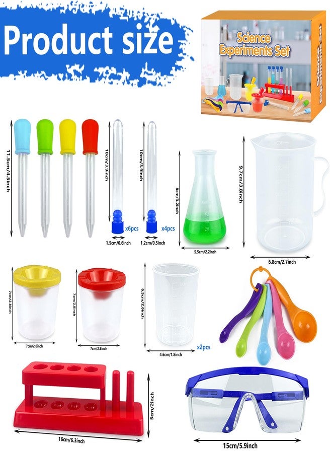 PPXMEEUDC 24PCS Educational Lab Science Experiments Early Learning Kit for Boys and Girls with Many Tools Droppers Plastic Test Tubes with Caps Lab Science Supplies Test - Image 2